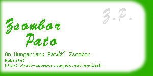 zsombor pato business card